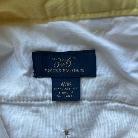 Brooks Brothers "346" Mens Pleated Shorts Yellow W38 - Picture 2 of 11